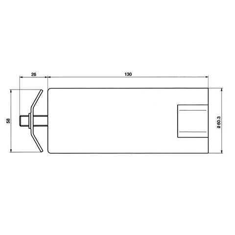 Boite à clés tubulaire en inox Ø 60,3 mm x 130 mm