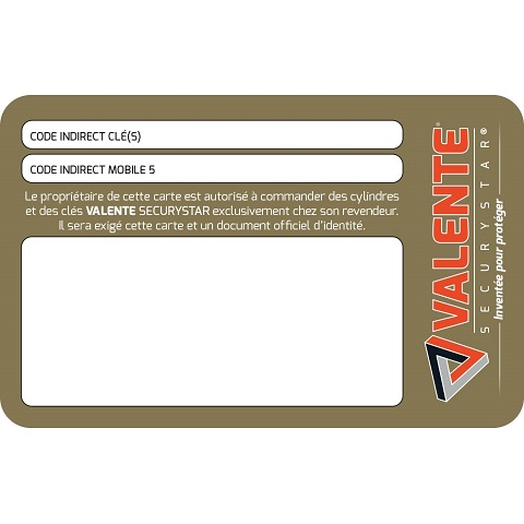 Carte de propriété SECURYSTAR