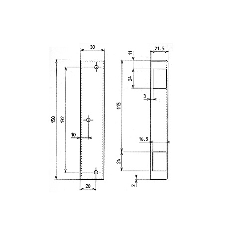 Gâche pour serrure de portail G 7197F