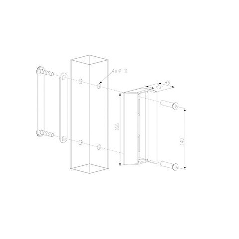 Gâche pour serrure LAKZ P1