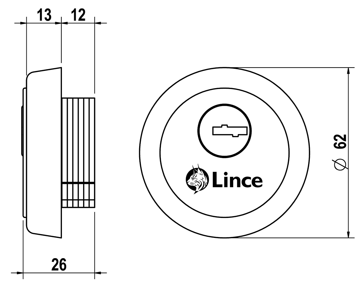 Rosace de sécurité Lince Shields Série 8100 pour cylindre