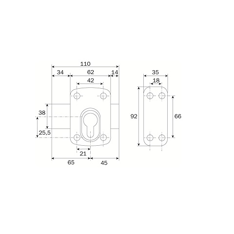 Verrou ISEO CITY Arnov blanc pour cylindre européen